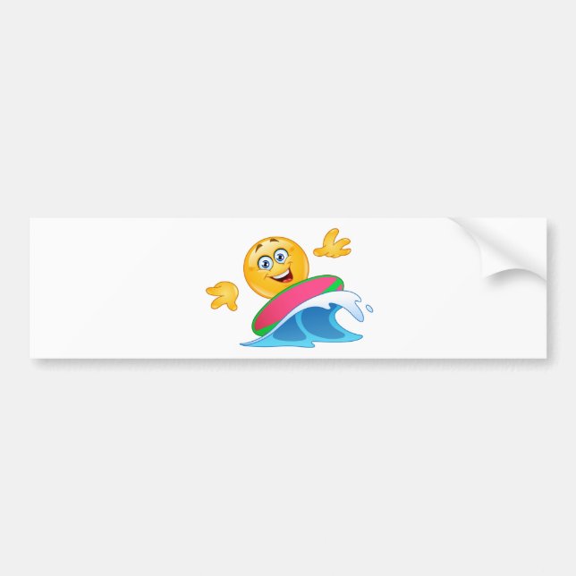 Surfemoji Autoaufkleber (Vorne)