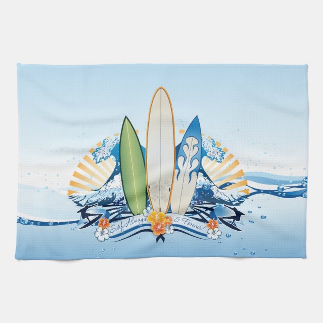 Surfen 2 Küchentücher (Horizontal)