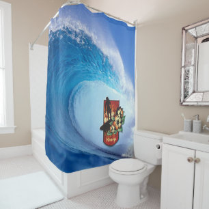 Surfen 3 duschvorhang