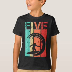 Surfen 5 Geburtstag Junge Mädchen Surfer 5 Jahre a T-Shirt