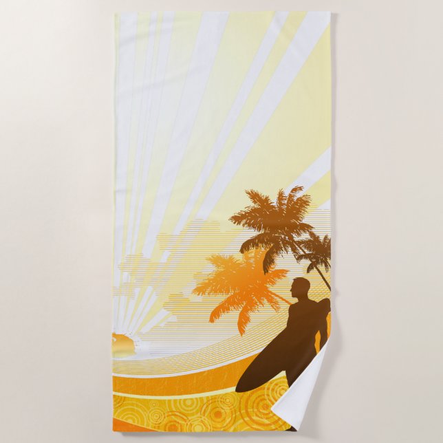 Surfen 7 Strandtuch (Vorderseite)