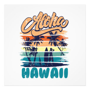 Surfen - Aloha Hawaii Fotodruck