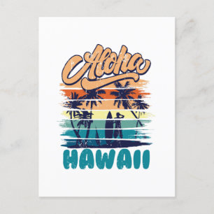 Surfen - Aloha Hawaii Postkarte