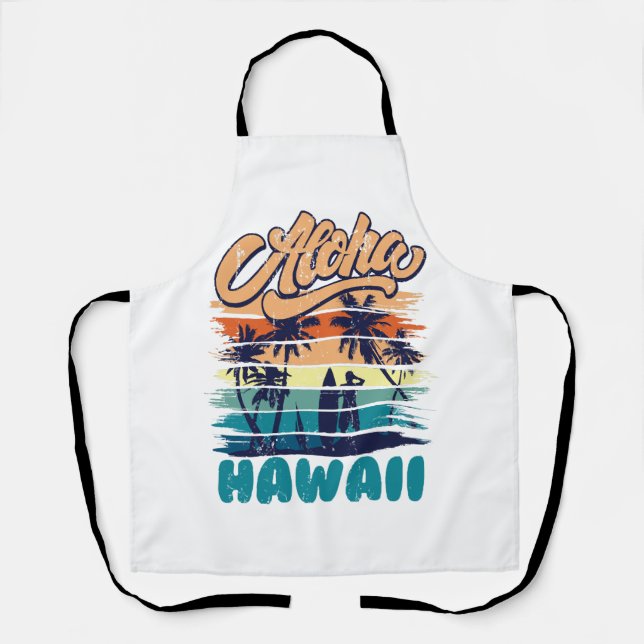 Surfen - Aloha Hawaii Schürze (Vorderseite)