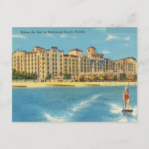 Surfen am Hollywood Beach, Florida Postkarte