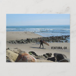 Surfen am Rincon Beach, Ventura, CA Postkarte