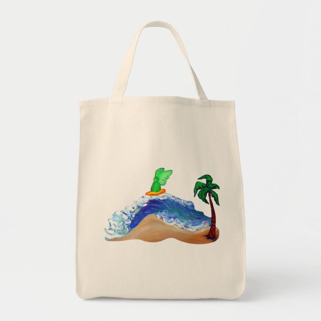 Surfen Angel Healing Art Tote Bag Tragetasche (Vorne)