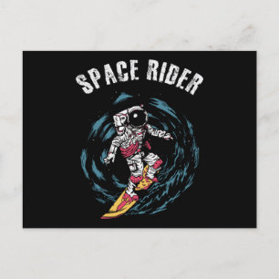 Surfen Astronaut Space Rider Surfer Postkarte