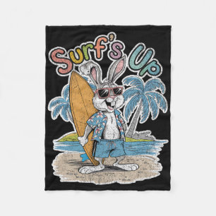 Surfen Auf Bunny Kaninchen Surfer Surfbrett Sommer Fleecedecke