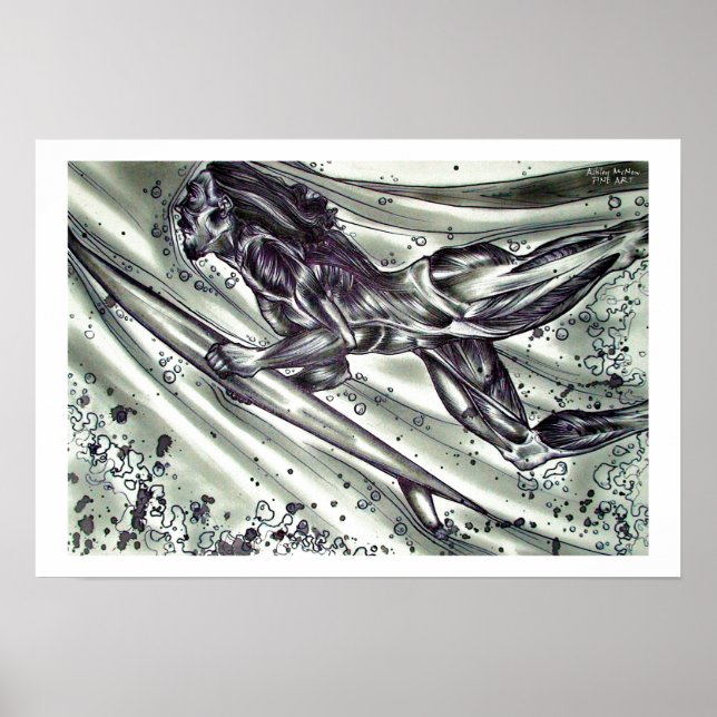 Surfen auf der Haut Poster (Vorne)