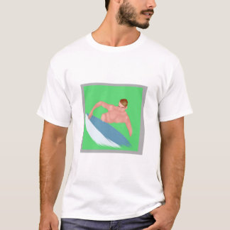 Surfen auf einem Wellenreiter-T - Shirt