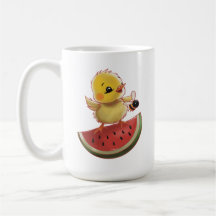 Surfen auf einer Wassermelone