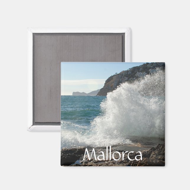 Surfen auf Steinen, Mallorca, Spanien Magnet (Vorderseite/Rückseite)