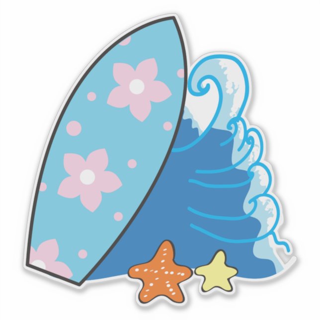 Surfen Aufkleber (Vorderseite)