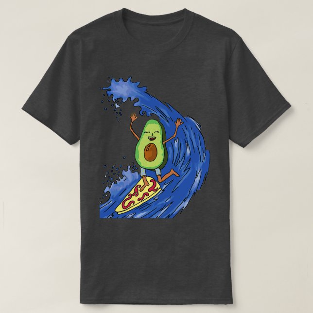 Surfen Avocado 2 T-Shirt (Design vorne)