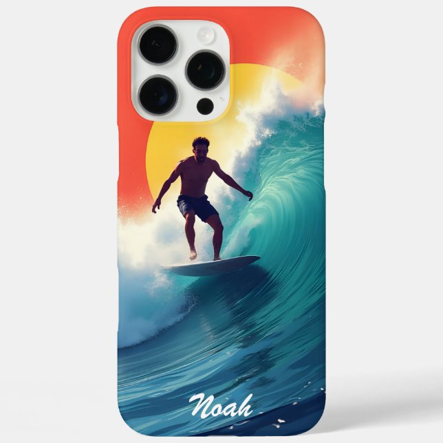 Surfen bei Sonnenuntergang Case-Mate iPhone Hülle (Rückseite)
