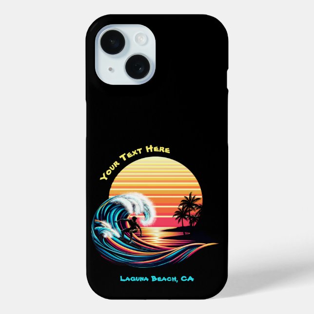 Surfen bei Sonnenuntergang Case-Mate iPhone Hülle (Rückseite)