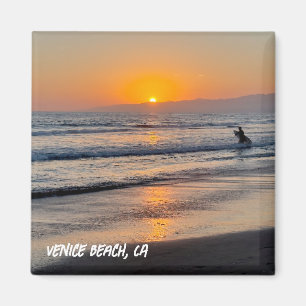 Surfen bei Sunset - Venice Beach, CA Magnet