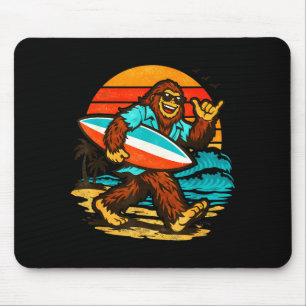 Surfen Bigfoot Retro Sonnenuntergang Strand tropis Mousepad