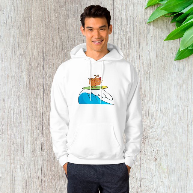 Surfen Bulldog Funny Dog Hoodie (Von Creator hochgeladen)