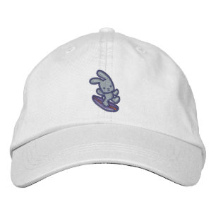 Surfen Bunny bestickt Gray Bunny Baseball Hat Bestickte Kappe