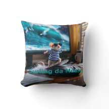 Surfen da Mouse! Textversion Pillow