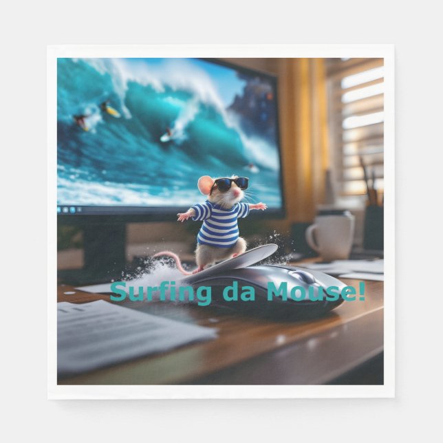 Surfen da Mouse! Textversion Serviette (Vorderseite)