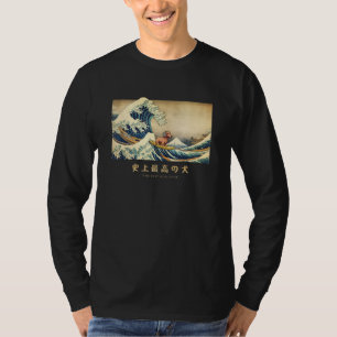 Surfen Dachshund Kanagawa Welle Japanischer Hund T-Shirt