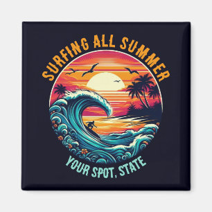 Surfen den ganzen Sommer Magnet