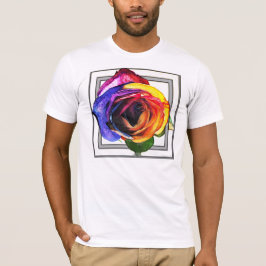 Surfen des Regenbogen-Rosen-Shirts T-Shirt