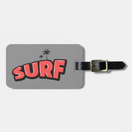 Surfen, einfach nur surfen. In rot und grau Gepäckanhänger
