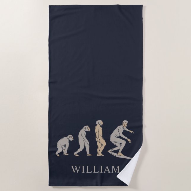 Surfen Evolution Surfboard Beach Sport Strandtuch (Vorderseite)