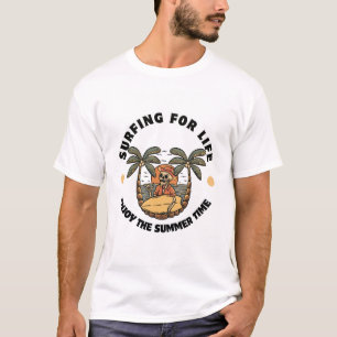 Surfen für Life Skeleton Beach Design T-Shirt