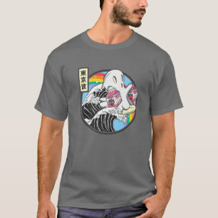 Surfen Ghost Strawberry Milk Cartons Anime Kawaii T-Shirt
