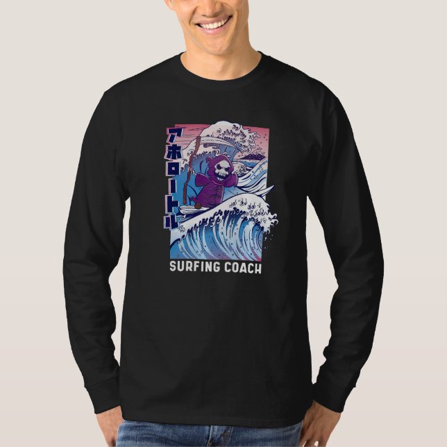 Surfen Grim Reaper  Spaß Surfer T-Shirt (Vorderseite)