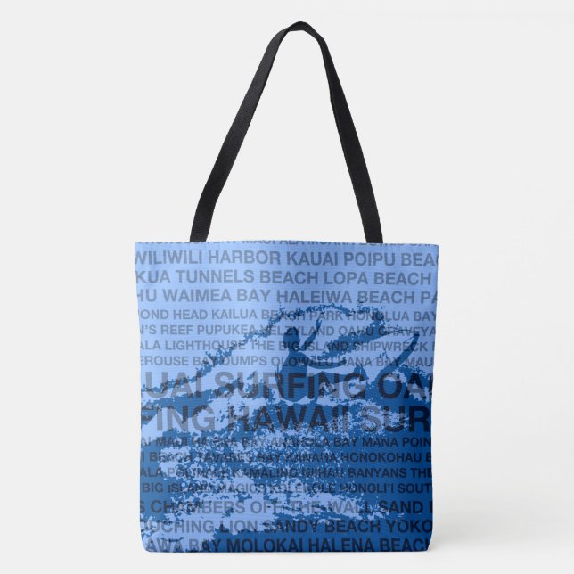 Surfen Hawaii Cutback Hawaiian Surfer Beach Bag (Vorderseite)