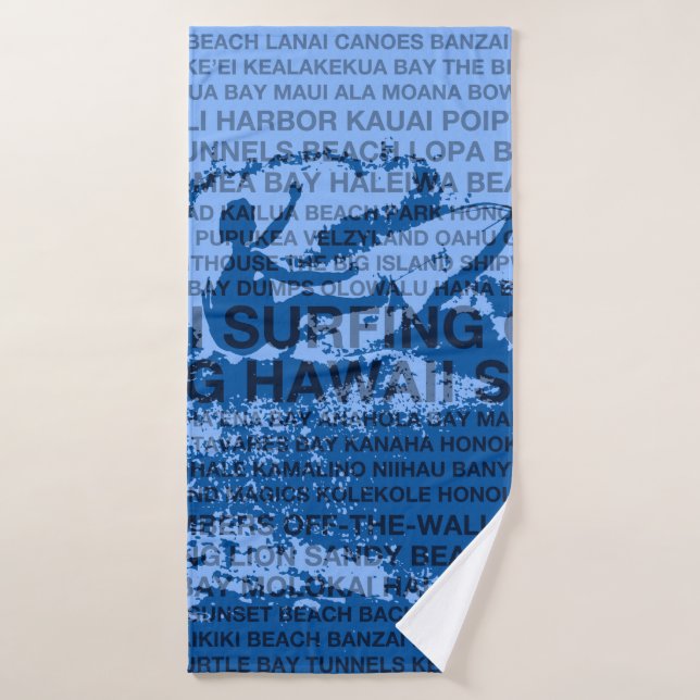 Surfen Hawaii Cutback Hawaiian Surfer - Blau Badhandtuch Set (Badehandtuch)
