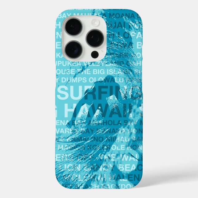 Surfen Hawaii Green Room Hawaiian Surfer - Aqua  Case-Mate iPhone Hülle (Rückseite)