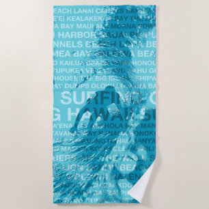 Surfen Hawaii Green Room Hawaiian Surfer Strandtuch