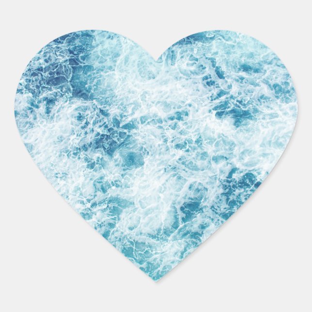 Surfen Herz-Aufkleber (Vorderseite)