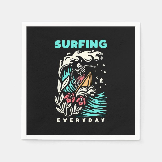 Surfen im Alltag Serviette (Vorderseite)