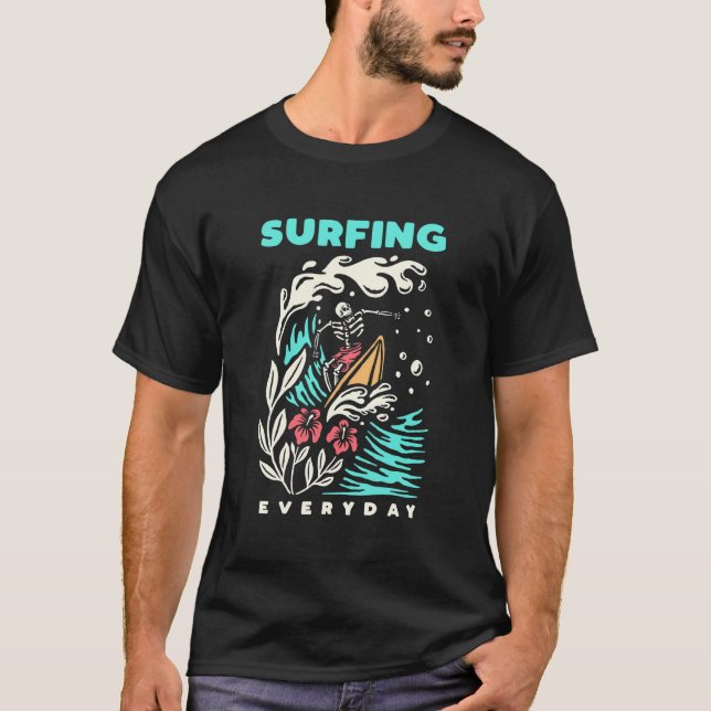 Surfen im Alltag T-Shirt (Vorderseite)