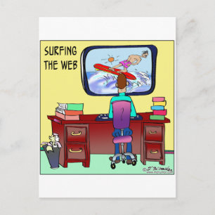 Surfen im Internet Postkarte