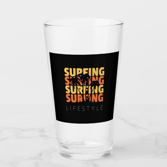 Surfen im Leben Glas (Vorderseite)