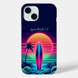 Surfen im Neon Sunset Case-Mate iPhone Hülle