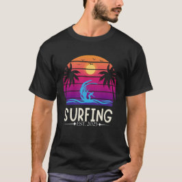 Surfen im Osten. 2025 Retro Vintag Vacay Mode Surf T-Shirt
