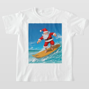 Surfen im Weihnachtsmann T-Shirt