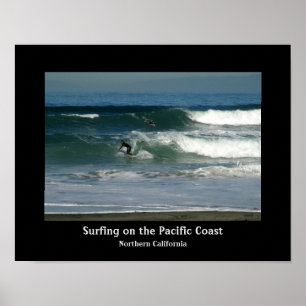 Surfen in California Coast Design Poster
