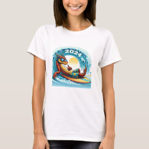 Surfen in das Jahr des Drachen T-Shirt