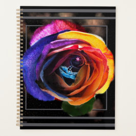 Surfen in der Regenbogen-Rose Planer